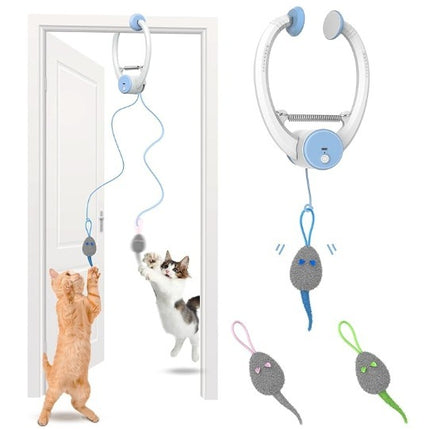 Colorful Beating Mouse – Electric Interactive Cat Toy & Hanging Door Holder