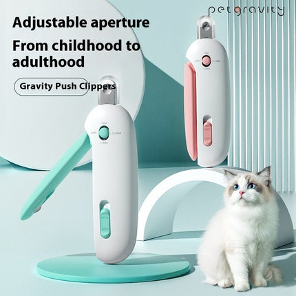 Cat Nail Scissors with Gravity Push Design – Safe & Easy Pet Nail Clippers for Cats