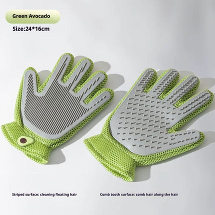 Pet Grooming Gloves & Brushes – Cat and Dog Hair Removal Tools | Massage Comb for Easy Shedding & Cleaning