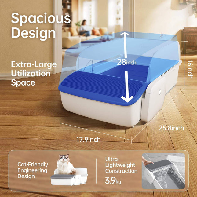 Automatic Self-Cleaning Cat Litter Box – Smart Open Design for Easy Cat Care | Modern Cat Products