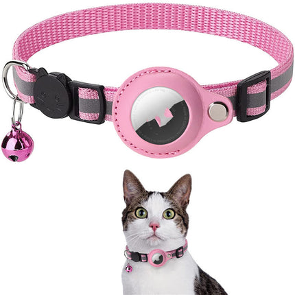 Waterproof Reflective Airtag Holder Collar – Protective Case for AirTag | Nylon Pet Collar for Cats & Dogs, Kitten & Puppy