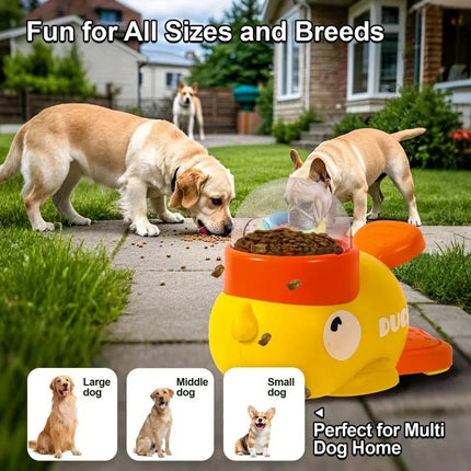 Cartoon Duck Pet Toy & Feeder – Interactive Dog & Cat Puzzle Dispenser, Anti-Slip Automatic Treat Toy for Training