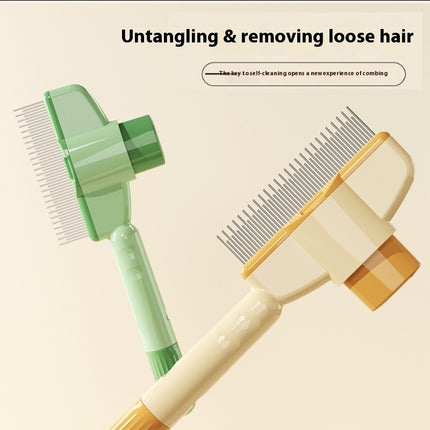 Professional Pet Comb for Cats & Dogs – Flea Comb with Release Button, Durable and Easy-to-Use Grooming Tool