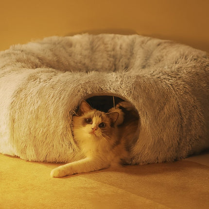 4 Seasons Cat Nest & Tunnel | Universal Closed Cat Cave for Cozy Sleeping and Play | All-Weather Pet House