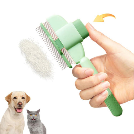 Professional Pet Comb for Cats & Dogs – Flea Comb with Release Button, Durable and Easy-to-Use Grooming Tool