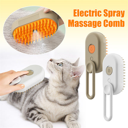 3-in-1 Cat & Dog Steam Brush – Electric Spray Hair Brush, Pet Grooming Comb, Massage & Hair Removal for Cats and Dogs