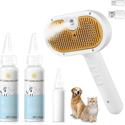 3-in-1 Pet Grooming Brush (Hair Removal & Massage)