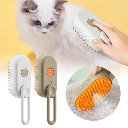 3-in-1 Cat & Dog Steam Brush – Electric Spray Hair Brush, Pet Grooming Comb, Massage & Hair Removal for Cats and Dogs
