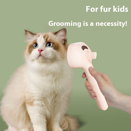 Pet Grooming Comb with Spray – Dematting Hair Remover Brush & Water Mist Humidifier for Cats and Dogs