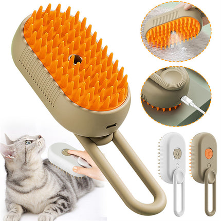 3-in-1 Cat & Dog Steam Brush – Electric Spray Hair Brush, Pet Grooming Comb, Massage & Hair Removal for Cats and Dogs