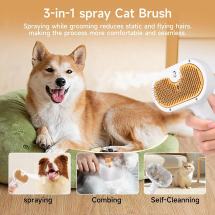 3-in-1 Pet Grooming Brush (Hair Removal & Massage)
