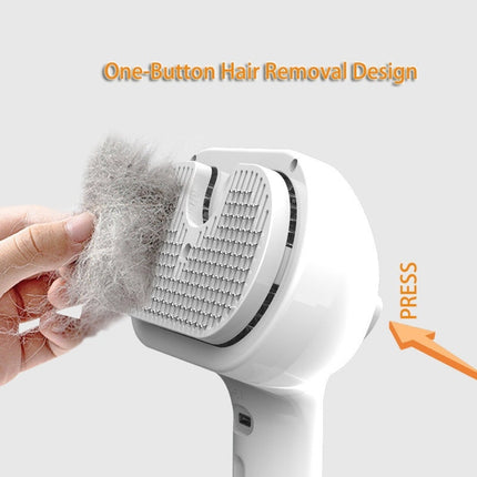 Self-Cleaning Pet Comb with Mist Humidifier – Dog & Cat Hair Remover Grooming Brush