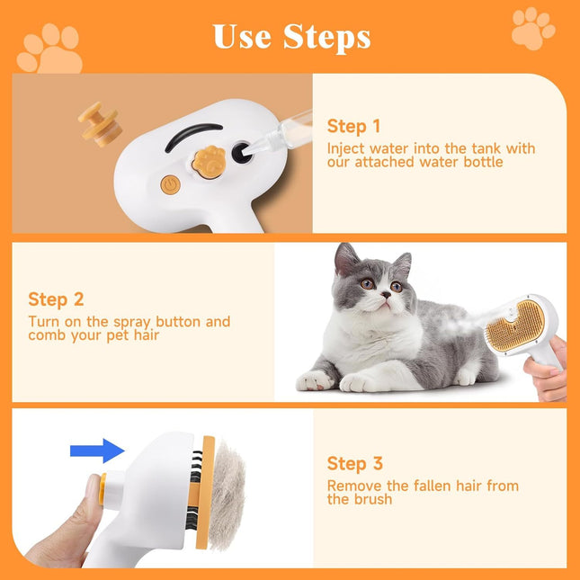 3-in-1 Pet Grooming Brush (Hair Removal & Massage)