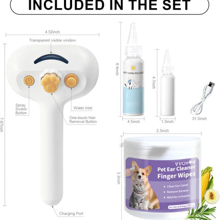 3-in-1 Pet Grooming Brush (Hair Removal & Massage)