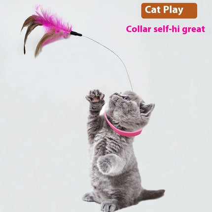 Adjustable Cat Collar Teaser Toy for Fun & Exercise - Strenzia.com