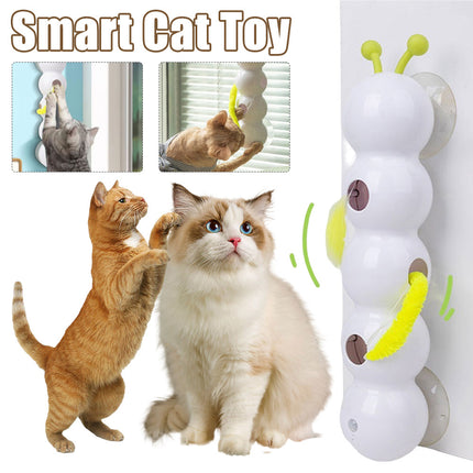 Smart Motion-Activated Teasing Cat Toy – Rechargeable Interactive Pet Toy with Wiggling Tail for Active Kittens