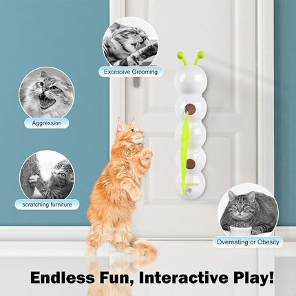 Smart Motion-Activated Teasing Cat Toy – Rechargeable Interactive Pet Toy with Wiggling Tail for Active Kittens