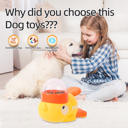 Cartoon Duck Pet Toy & Feeder – Interactive Dog & Cat Puzzle Dispenser, Anti-Slip Automatic Treat Toy for Training