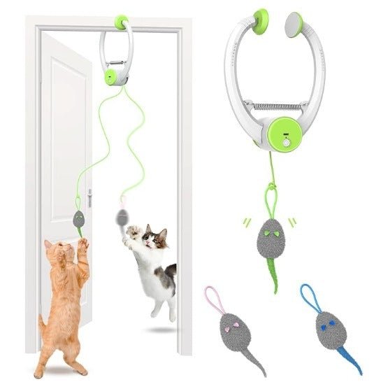 Colorful Beating Mouse – Electric Interactive Cat Toy & Hanging Door Holder - Strenzia.com
