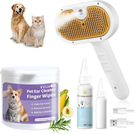 3-in-1 Pet Grooming Brush (Hair Removal & Massage)