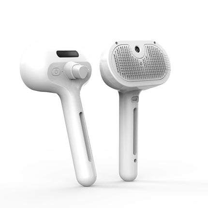 Self-Cleaning Pet Comb with Mist Humidifier – Dog & Cat Hair Remover Grooming Brush