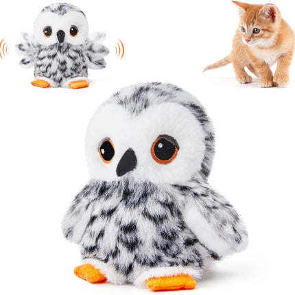 Flapping Bird Cat Toy - USB Rechargeable Interactive Chirping Catnip Kicker - Strenzia.com
