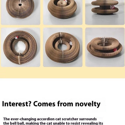 Folding Cat Scratcher - Fun & Interactive Foldable Cat Toy - Strenzia.com