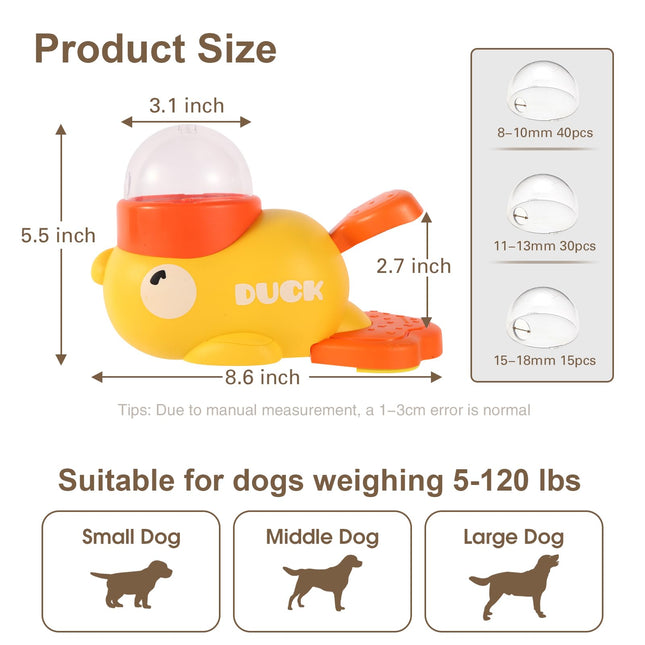 Interactive Cartoon Duck Pet Puzzle Feeder | Dog & Cat Treat Dispenser Toy - Strenzia.com