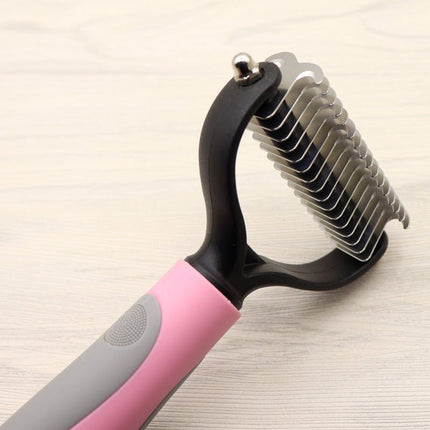 Long - Haired Dog Dematting Tool & Knot Remover - Double - Sided Blade Comb for Easy Grooming - Strenzia.com
