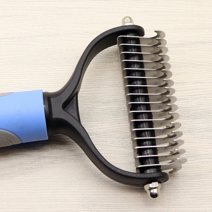 Long - Haired Dog Dematting Tool & Knot Remover - Double - Sided Blade Comb for Easy Grooming - Strenzia.com