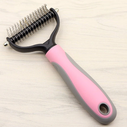 Long - Haired Dog Dematting Tool & Knot Remover - Double - Sided Blade Comb for Easy Grooming - Strenzia.com