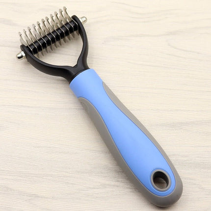 Long - Haired Dog Dematting Tool & Knot Remover - Double - Sided Blade Comb for Easy Grooming - Strenzia.com