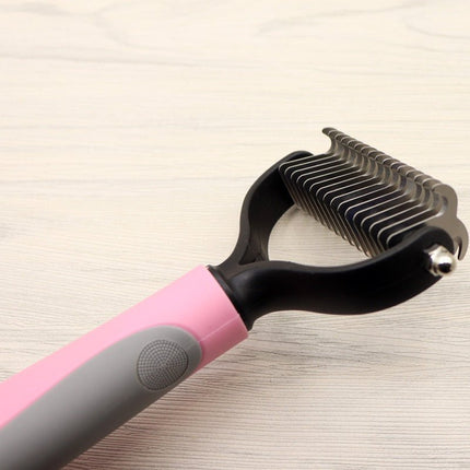 Long - Haired Dog Dematting Tool & Knot Remover - Double - Sided Blade Comb for Easy Grooming - Strenzia.com