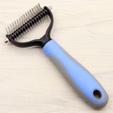 Long - Haired Dog Dematting Tool & Knot Remover - Double - Sided Blade Comb for Easy Grooming - Strenzia.com