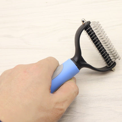Long - Haired Dog Dematting Tool & Knot Remover - Double - Sided Blade Comb for Easy Grooming - Strenzia.com