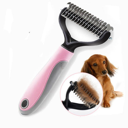 Long - Haired Dog Dematting Tool & Knot Remover - Double - Sided Blade Comb for Easy Grooming - Strenzia.com